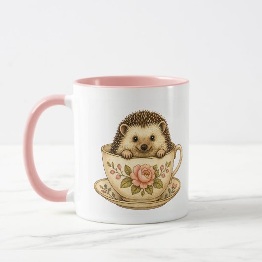 かわいいハリネズミのマグカップ マグカップ (左)