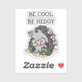 かわいいハリネズミのママと彼女のベビーとプリン シール (シート)