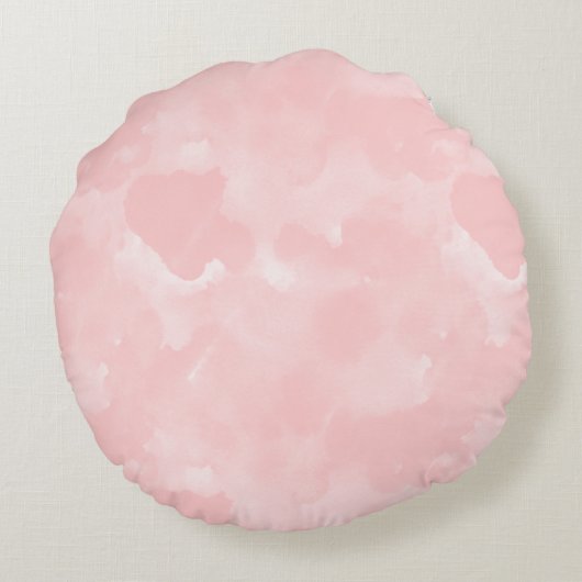 かわいいハリネズミのママと彼女のベビーとプリン ラウンドクッション (裏面)