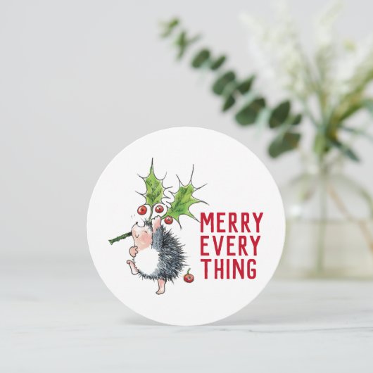 かわいいハリネズミのメリーエブリシング クリスマス ラウンド (スタンド正面)