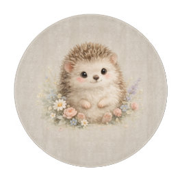 かわいいハリネズミのヨーロッパガーデン カッティングボード