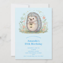 かわいいハリネズミのランタンの誕生日