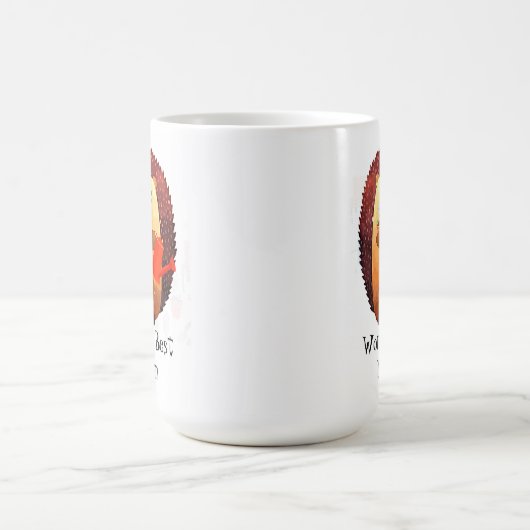 かわいいハリネズミの動物の世界の最高の母母 コーヒーマグカップ (中央)