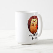 かわいいハリネズミの動物の世界の最高の母母 コーヒーマグカップ (正面右)