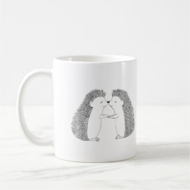 かわいいハリネズミの友人愛を引くハリネズミインク コーヒーマグカップ