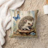 かわいいハリネズミの少年 クッション (ブランケット)