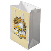 かわいいハリネズミの年代 ミディアムペーパーバッグ (正面アングル)