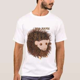 かわいいハリネズミの擬人化可能なTシャツ Tシャツ