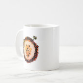 かわいいハリネズミの紅葉 コーヒーマグカップ (正面左)