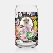 かわいいハリネズミの花 ガラス缶 (裏面)