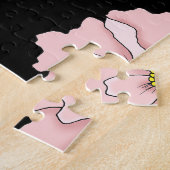 かわいいハリネズミの花 ジグソーパズル (側面)