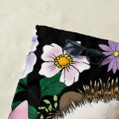 かわいいハリネズミの花 ビーチタオル (インサイチュ)