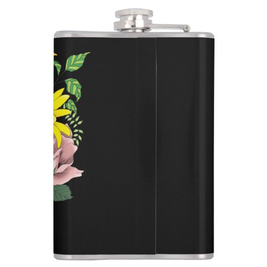 かわいいハリネズミの花 フラスク (裏面)