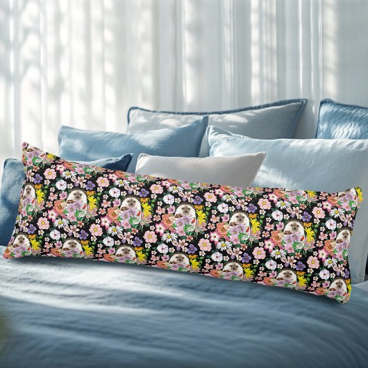 かわいいハリネズミの花 ボディピロー