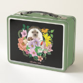 かわいいハリネズミの花 メタルランチボックス (裏面)