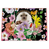 かわいいハリネズミの花 ラージペーパーバッグ (正面)