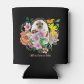 かわいいハリネズミの花 缶クーラー (裏面)