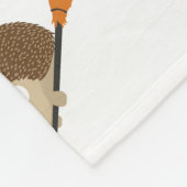 かわいいハリネズミの魔女 フリースブランケット (角)