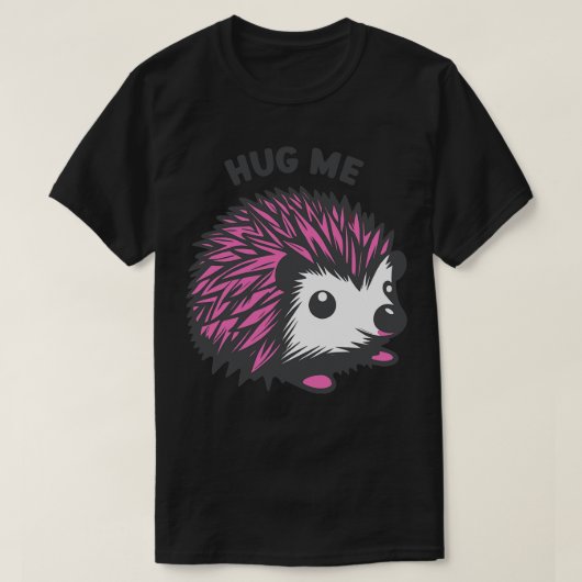 かわいいハリネズミをハグ Tシャツ (デザイン正面)