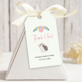 かわいいハリネズミピンク赤ちゃんシャワーギフトラベル ギフトタグ