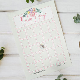 かわいいハリネズミピンク赤ちゃんシャワービンゴ