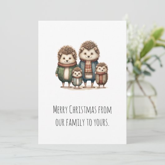 かわいいハリネズミファミリー シーズンカード (スタンド正面)