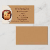 かわいいハリネズミ動物の花屋さん 名刺 (正面/裏面)