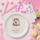 かわいいハリネズミ秋ウッドランドベビーシャワー ペーパープレート (パーティー)