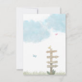 かわいいハリネズミ自転車の赤ちゃんシャワー サンキューカード (裏面)