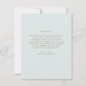 かわいいハリネズミ青ベビーシャワーサンキューカード 招待状 (裏面)