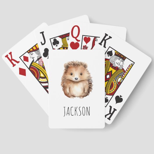 かわいいハリネズミ トランプ (裏面)