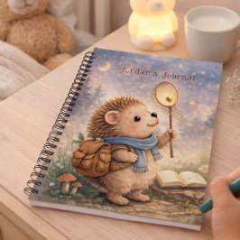かわいいハリネズミ&ホタルの子供向けの特別な日記 ノートブック