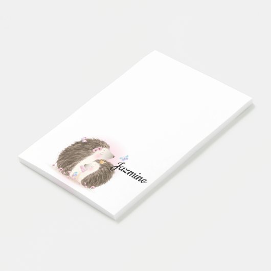 かわいいハリネズミ ポストイット (アングル)