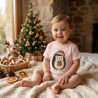 かわいいハリネズミ メリークリスマス
