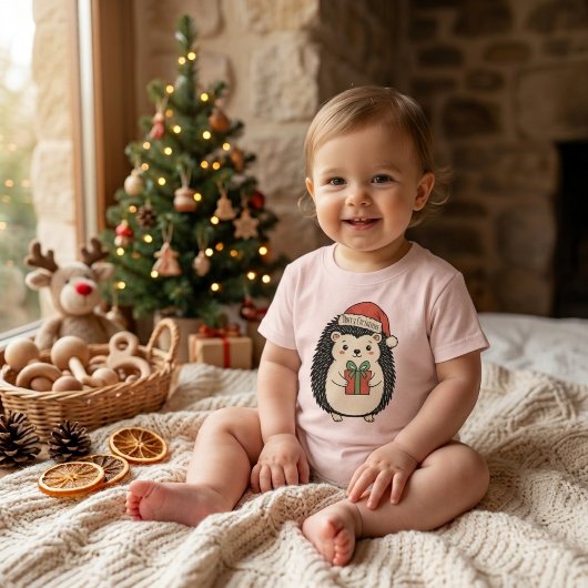 かわいいハリネズミ メリークリスマス