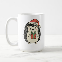 かわいいハリネズミ メリークリスマス コーヒーマグカップ