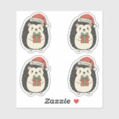 かわいいハリネズミ メリークリスマス シール (シート)