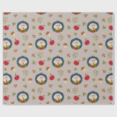 かわいいハリネズミ ラッピングペーパー (フラット)