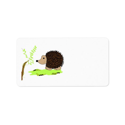 かわいいハリネズミ ラベル (正面)