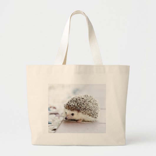 かわいいハリネズミ ラージトートバッグ (正面)