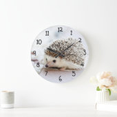 かわいいハリネズミ ラージ壁時計 (ホーム)