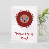 かわいいハリネズミ 招待状 (スタンド正面)