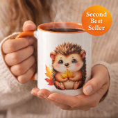 かわいいハリネズミ 紅葉 マグカップ