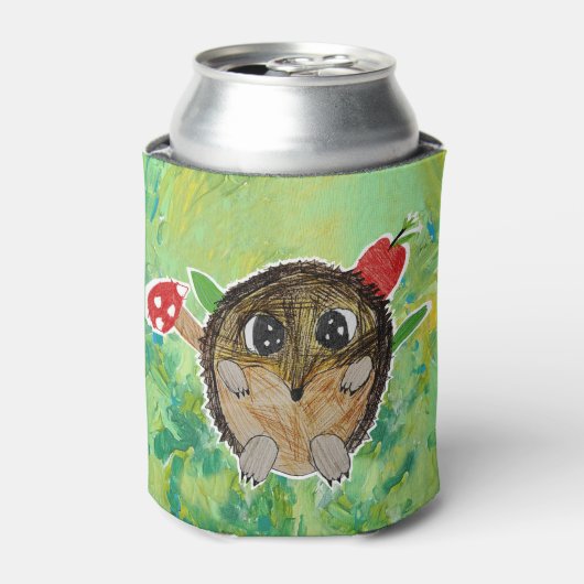 かわいいハリネズミ 缶クーラー (缶正面)