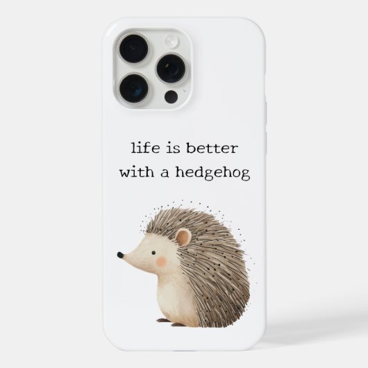 かわいいハリネズミ iPhoneケース (裏面)