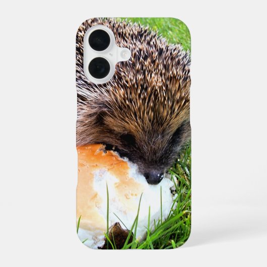 かわいいハリネズミ iPhone 16ケース (裏面)