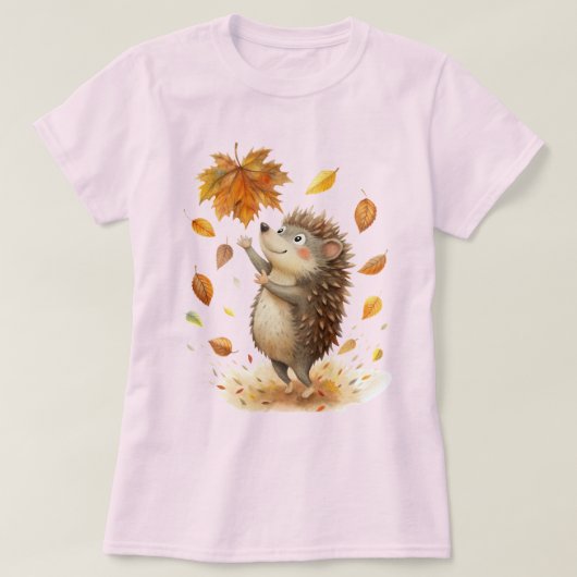 かわいいハリネズミ Tシャツ (デザイン正面)