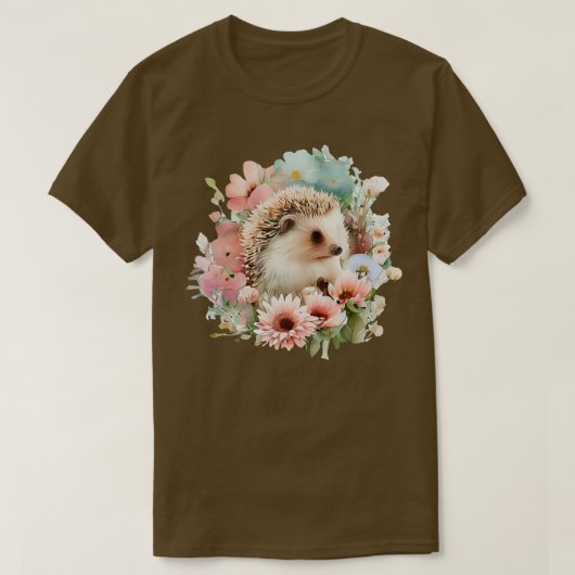 かわいいハリネズミ Tシャツ (デザイン正面)