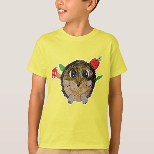 かわいいハリネズミ Tシャツ (正面)