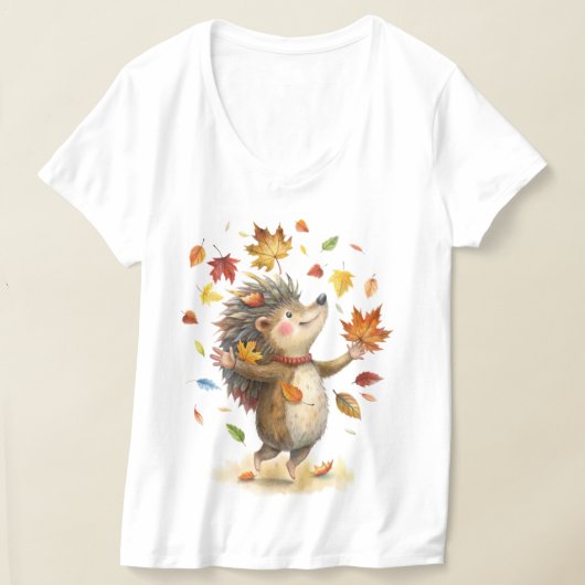 かわいいハリネズミ Tシャツ (レイダウン)